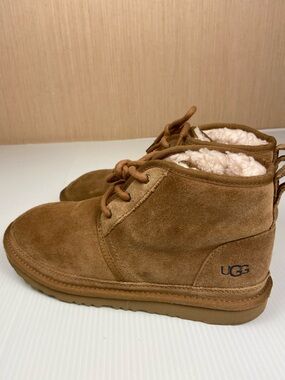 UGG Neumel Chestnut Suede Chukka Boots Shearling Lined Women’s 8